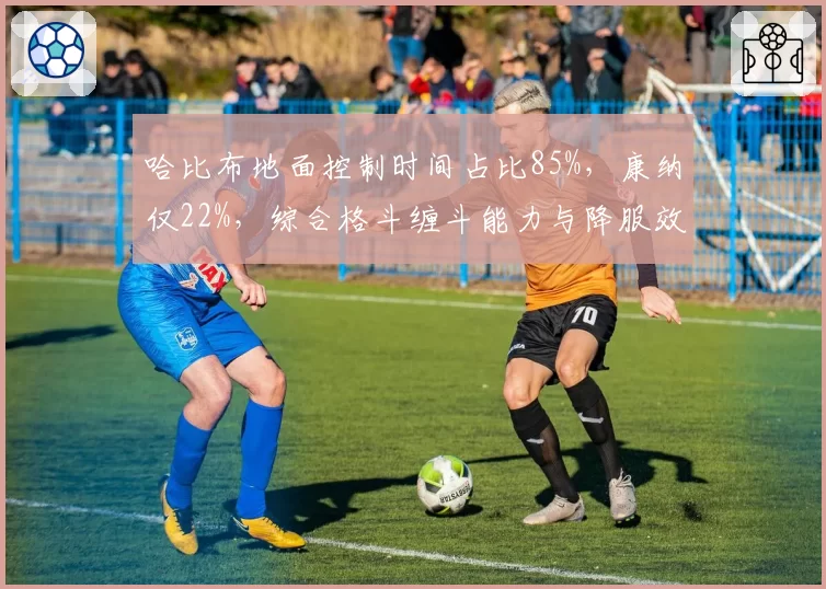 哈比布地面控制时间占比85%，康纳仅22%，综合格斗缠斗能力与降服效率对比